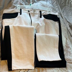 Levi's Slim Black and White Jeans with Modern Color Blocking